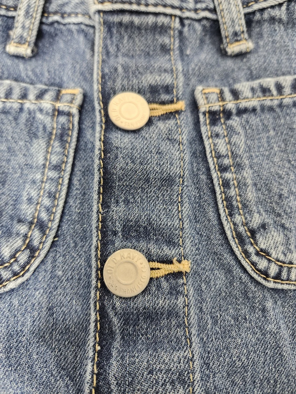 Girls 3T Denim Snap Button-Front Skirt Adjustable Waist Casual Everyday Wear